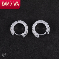 KAMIXIWAWBJ定制珠宝单排镶嵌耳环S银镀金金美金字母耳环耳饰