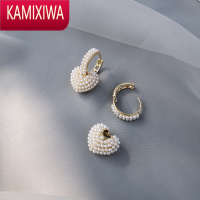 KAMIXIWA()店老头推荐 桃心微镶珍珠耳饰 超仙精致小巧淑女气质耳环