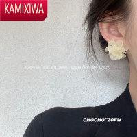 KAMIXIWA韩国花朵耳环女夏天2022年新款潮高级感轻奢银小众仙气简约耳钉