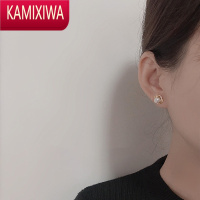 KAMIXIWA韩国淡水珍珠耳钉女小众高级感银养耳洞2022年新款潮设计感耳饰