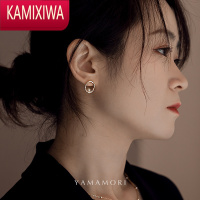KAMIXIWA山今先森·欧美简约小众设计耳钉女精致小巧铜镀14k金银针百搭
