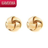 KAMIXIWA树脂耳夹冷淡风无耳洞女韩国气质耳环迷你镂空情侣耳饰