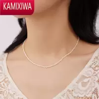KAMIXIWA淡水珍珠项链女春季粒叠戴复古choker小锁骨链细颈链
