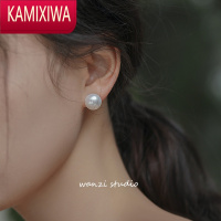 KAMIXIWA巴洛光超大异形珍珠耳钉冷淡风复古高级感14K包金耳饰