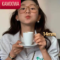 KAMIXIWA韩国AINO ANGEL带珍珠耳环的少女小众设计感高级耳钉银复古耳饰