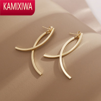KAMIXIWA高级感耳环女法式轻奢银2022年新款潮气质时尚简约耳夹无耳洞耳饰