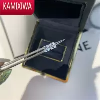 KAMIXIWAWH新款 银祖母绿切割四爪一克拉高碳钻冰糖方钻耳钉男女