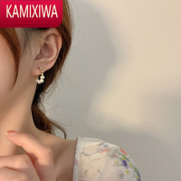 KAMIXIWA韩国珍珠耳环轻奢高级感2022年新款潮女耳圈复古气质小众耳钉耳饰