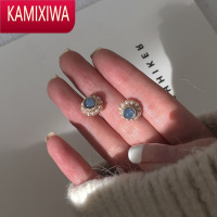 KAMIXIWA韩国超仙人鱼眼泪珍珠耳钉女小众气质耳环隐形无耳洞耳夹简约耳饰