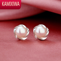 KAMIXIWA珍珠耳饰银淡水珍珠耳钉2022年新款耳环送老婆生日礼物送妈妈