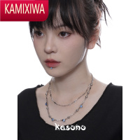 KAMIXIWAKasono水钻爱心双层项链颈链 高级感金属轻奢小众设计