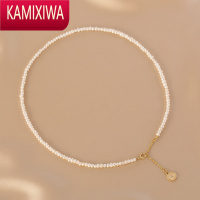 KAMIXIWA珍珠项链小粒不规则锁骨链高级小众少女吊牌颈链