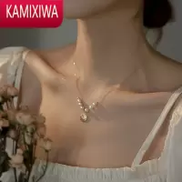 KAMIXIWAShmily~福字珍珠项链女高级感颈链2022年新款轻奢小众设计锁骨链