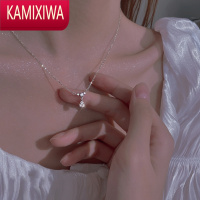 KAMIXIWA水滴锆石项链女高级设计感不掉色2022年新款潮银锁骨链轻
