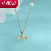 KAMIXIWA韩国S银鱼尾轻奢项链女夏高级设计感小众锁骨链2022年新款潮