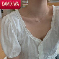 KAMIXIWA夙伴设计师s银珍珠设计感轻奢小众简约时尚气质锁骨链女项链