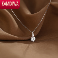 KAMIXIWA银莫桑钻石项链女生日礼物小众设计感高级轻奢吊坠