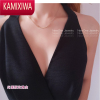 KAMIXIWA笑脸项链女t提夫尼s银玫瑰金彩金蒂芬尼微笑锁骨链