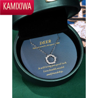 KAMIXIWA高定设计师DEER银项链轻奢小众设计感高级项链送闺蜜礼物