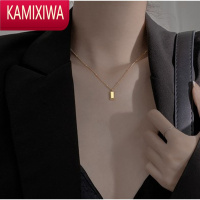 KAMIXIWA银金条项链女2022新款小众设计感高级轻奢吊坠气质锁骨链配饰潮