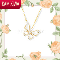 KAMIXIWA网红蝴蝶贝母银项链女轻奢小众设计感法式锁骨链520礼物高级潮