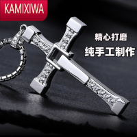 KAMIXIWA速度与范迪塞尔银项链男潮百搭情侣款吊坠