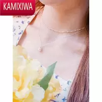 KAMIXIWA设计银珍珠项链女小众设计感锆石锁骨链轻奢礼物母亲节