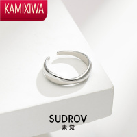 KAMIXIWA小众设计感简约冷淡风银银戒指女气质个性食指戒指尾戒小指