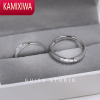 KAMIXIWA归素小众设计情侣戒指银一对男女高级冷淡风对戒情侣款礼物刻字