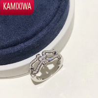 KAMIXIWAs银镀金马蹄扣戒指女时尚个性ins潮指环食指轻奢小众设计