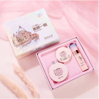 艾尔维雅美颜套装新款遮瑕气垫BB防水控油定妆散粉初学者