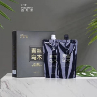 大量批发青丝乌木自然黑清水不沾头皮自己染发廊专用