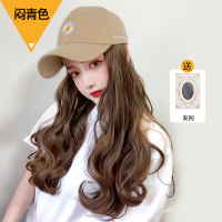 小波波中长发假发假发女中长发假发帽子一体女时尚长卷发浪GD小雏菊自然全头套