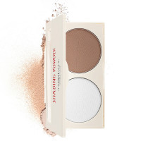 小铺双色修容粉饼自然提亮肤色持久水遮盖打底高光影V脸