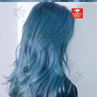 雾蓝黑色染发膏蓝灰色染发剂抖音潮色灰紫色玫瑰金粉棕学生自己染书院秀