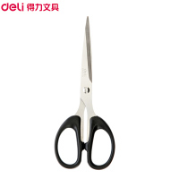 得力(deli)6034剪刀 锋利不锈钢美工剪刀厨房剪子 家用缝纫裁剪剪纸刀 手工刀