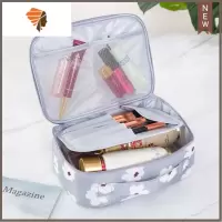 化妆包女便携2021新款大容量超大高级感旅行简约随身化妆品收纳包 三维工匠 NC化妆包A 灰菊花