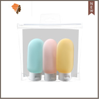 旅行分装瓶洗发水沐浴露旅游便携洗漱包化妆品小瓶分装瓶化妆包 三维工匠 彩色3件套