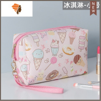 化妆包可爱日系ins风韩国小收纳袋便携大容量网红化妆品袋女手拎 三维工匠 冰淇淋小号