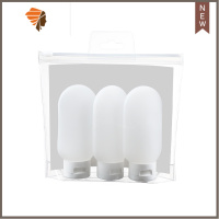 旅行分装瓶洗发水沐浴露旅游便携洗漱包化妆品小瓶分装瓶化妆包 三维工匠 原色3件套