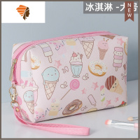 化妆包可爱日系ins风韩国小收纳袋便携大容量网红化妆品袋女手拎 三维工匠 冰淇淋大号