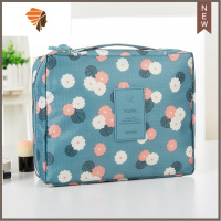 化妆包女便携洗漱新款超大容量网红旅行日用品多功能ins风收纳袋 三维工匠 蓝色花朵1个