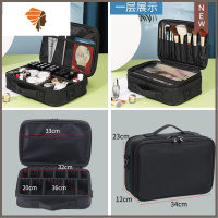 化妆包女大容量新款便携手提化妆师跟妆多功能旅行化妆品收纳箱包 三维工匠 小号 单肩