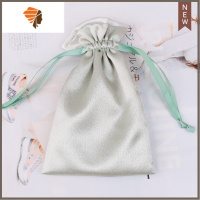 北欧风收纳袋袋子小包便携口红小样气垫化妆袋抽绳包旅行随身 三维工匠 小号 - 浅绿化妆包