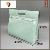 eva立体拉锁袋泳衣泳装外包装塑料袋防水袋化妆品袋 三维工匠 [马卡龙]茶绿2个化妆包