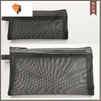 化妆包小号便携随身迷你补妆包袋网纱简约长款隔层化妆品口红气垫 三维工匠 长款小号+中号