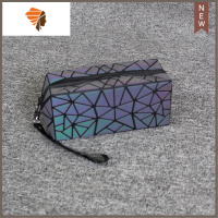 化妆包便携小号收纳包ins风超火网红装口红大容量简约韩国化妆袋 三维工匠 变色长款不规则