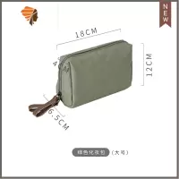 ins风化妆包女便携小包小号随身旅行口红网红化妆品收纳袋子 三维工匠 绿色化妆包[大号优质]