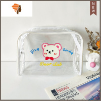 2020可爱日系韩国超火ins风化妆包收纳包大容量少女便携手提包袋 三维工匠 萌白熊头