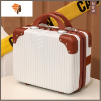 14寸化妆箱手提箱子小行李箱迷你旅行箱轻便16寸大容量旅行化妆包 三维工匠 白色